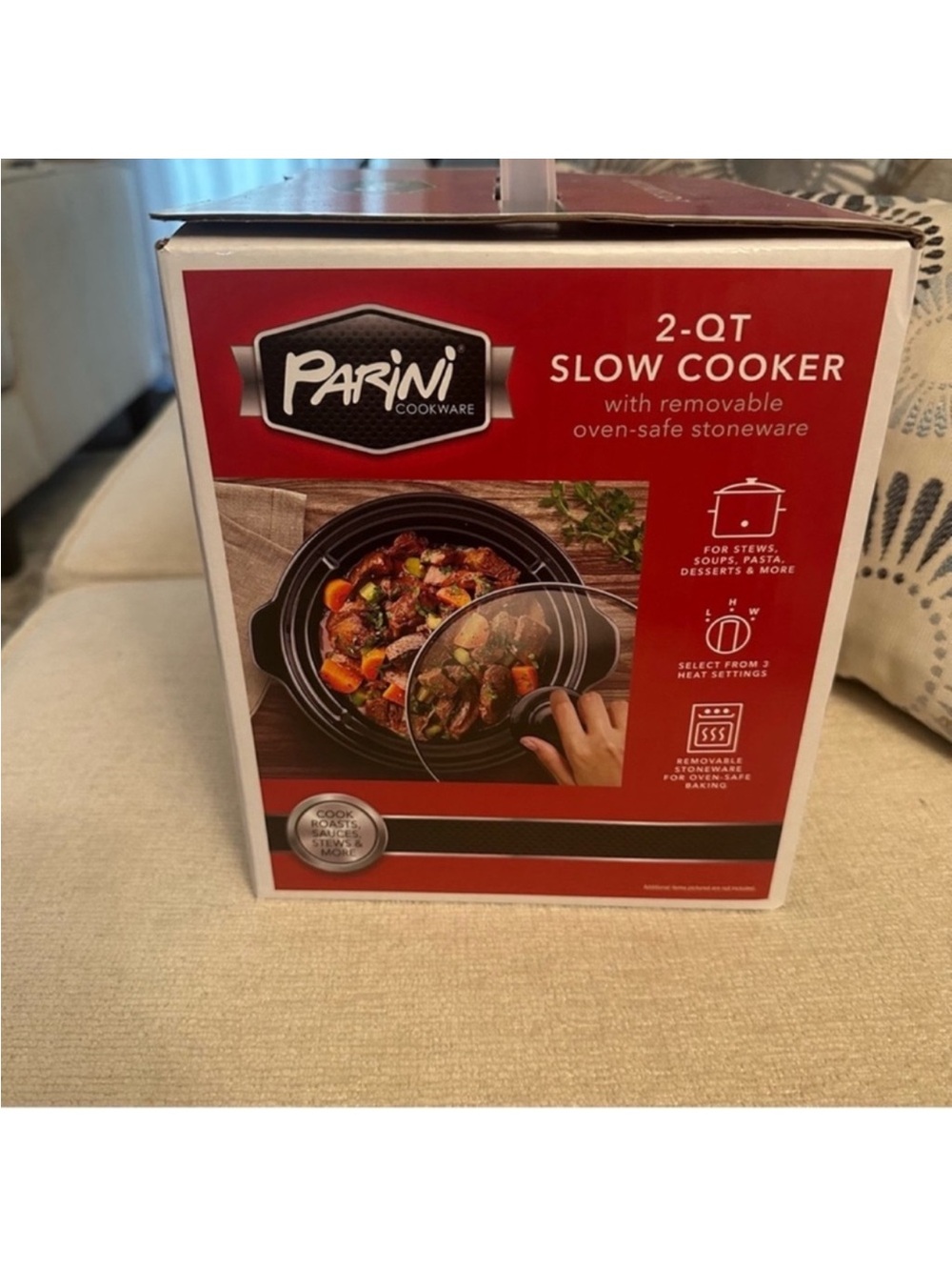 Parini 2-Qt Slow Cooker - Black with Red Packaging - Picture 2 of 6